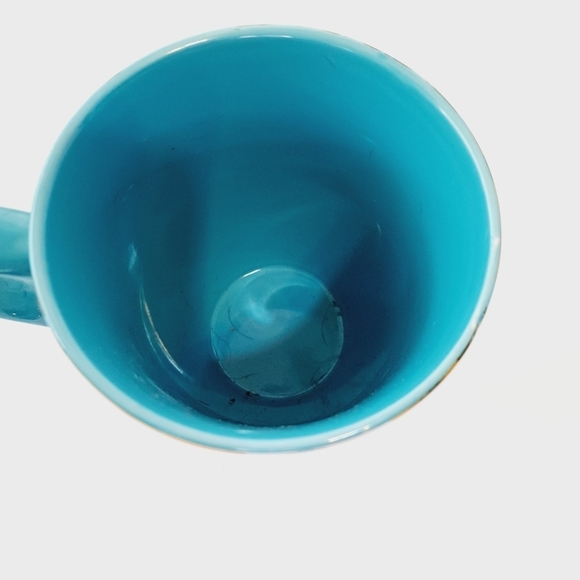 The Pioneer Woman Yellow Blue Roses Country Large Stoneware Mug - Picture 2 of 5